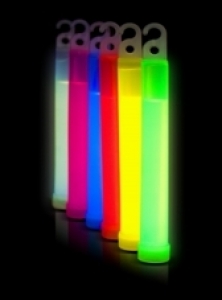 100 x 6" x 15mm Individually Wrapped Glow Sticks