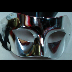 Silver Half Face Phantom Masquerade Mask