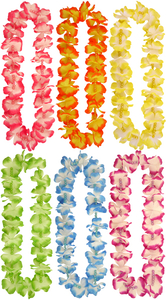 Hawaiian Leis - Single Colour Garlands with Beads