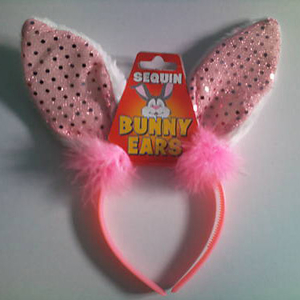 Sequin Pink Bunny Ears