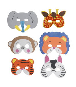 12 x Kids EVA Jungle Masks