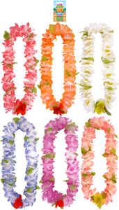 Hawaiian Leis - Single Colour Garlands with Flowers