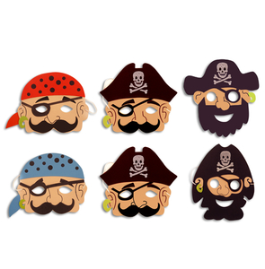12 x Kids EVA Pirate Masks