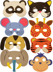12 x Kids EVA Animal Masks