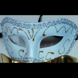 White Half Face Phantom Masquerade Mask