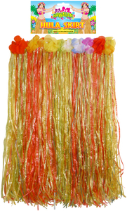 60cm Multi Coloured Hawaiian Grass Skirt